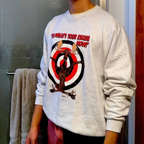 Sweaters Vintage Crewneck Sweatshirt With Graphic Design Mens L